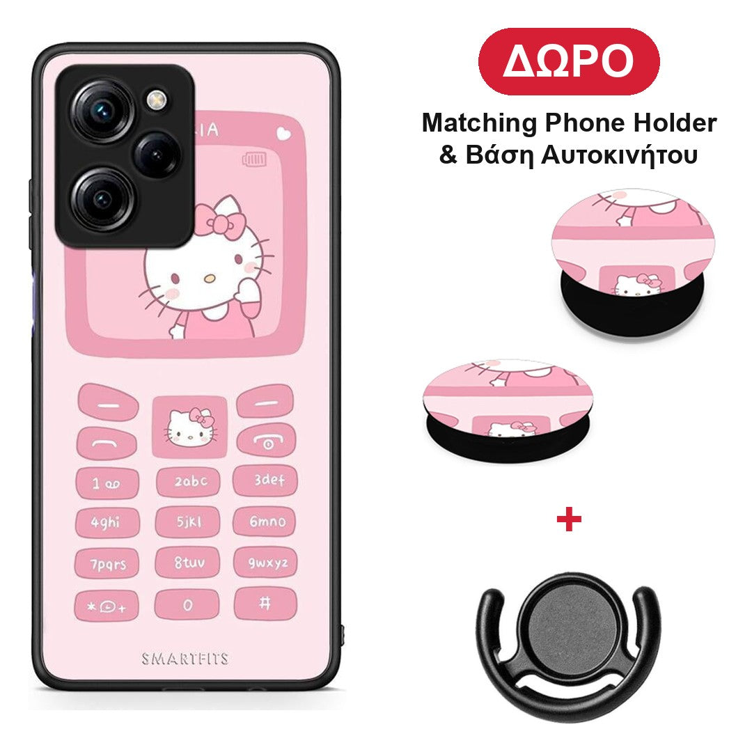 Hello Kitten - Xiaomi Poco X5 Pro 5G Dual θήκη + Δώρο Phone Holder & Βάση Αυτοκινήτου