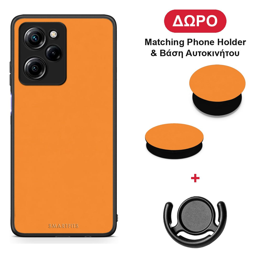 Tangerine Orange - Xiaomi Poco X5 Pro 5G Dual θήκη + Δώρο Phone Holder & Βάση Αυτοκινήτου