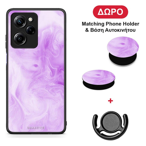 Watercolor Lavender - Xiaomi Poco X5 Pro 5G Dual θήκη + Δώρο Phone Holder & Βάση Αυτοκινήτου