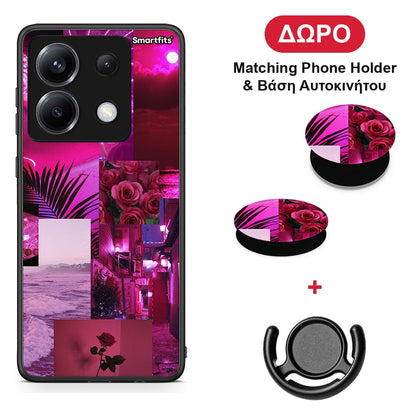 Collage Red Roses - Xiaomi Poco X6 θήκη + Δώρο Phone Holder & Βάση Αυτοκινήτου