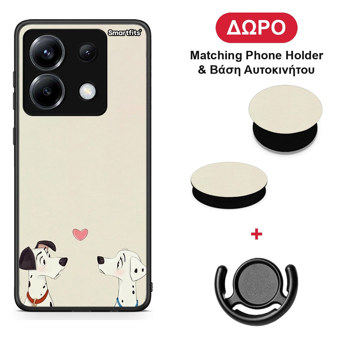 Dalmatians Love - Xiaomi Poco X6 θήκη + Δώρο Phone Holder & Βάση Αυτοκινήτου