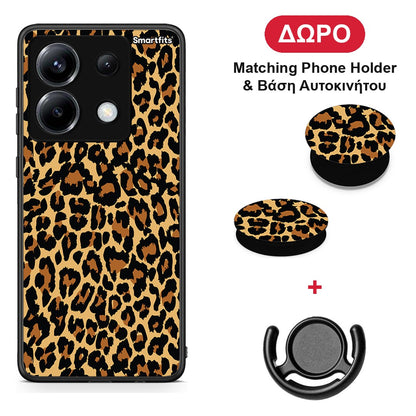 Animal Leopard - Xiaomi Poco X6 θήκη + Δώρο Phone Holder & Βάση Αυτοκινήτου