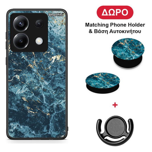 Marble Blue - Xiaomi Poco X6 θήκη + Δώρο Phone Holder & Βάση Αυτοκινήτου