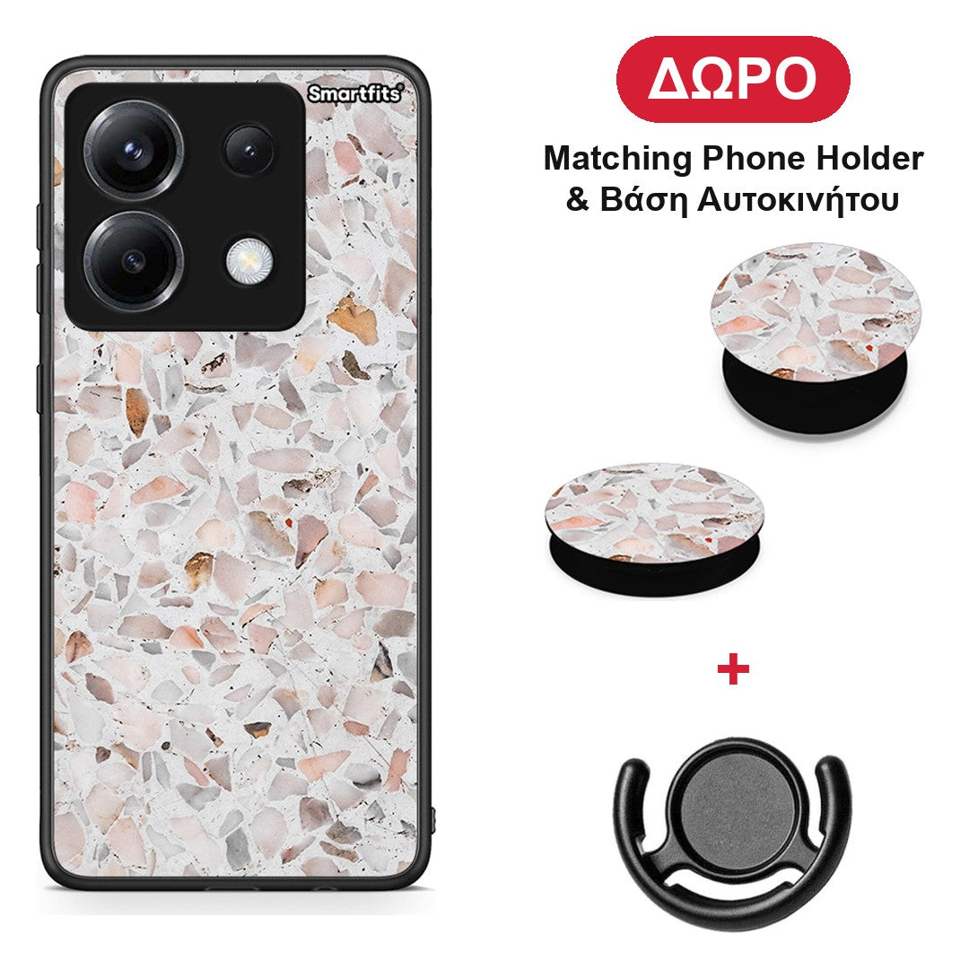 Marble Terrazzo - Xiaomi Poco X6 θήκη + Δώρο Phone Holder & Βάση Αυτοκινήτου