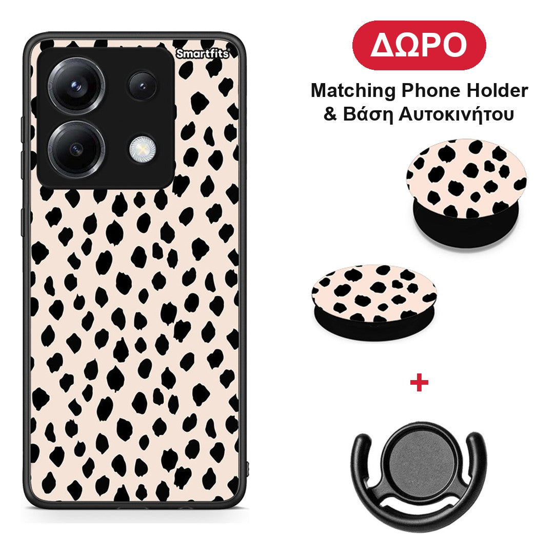 New Polka Dots - Xiaomi Poco X6 θήκη + Δώρο Phone Holder & Βάση Αυτοκινήτου