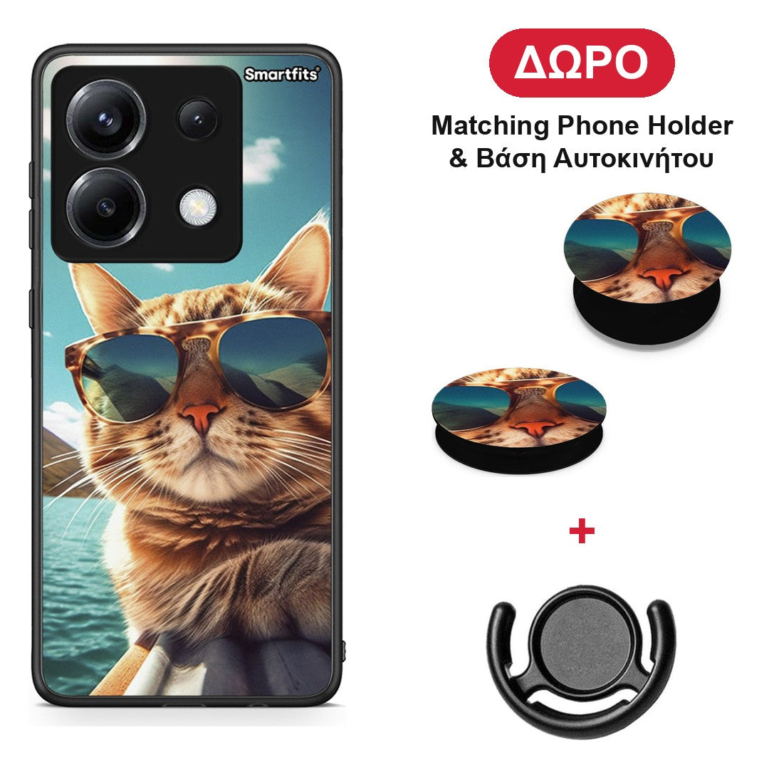 Summer Cat - Xiaomi Poco X6 θήκη + Δώρο Phone Holder & Βάση Αυτοκινήτου