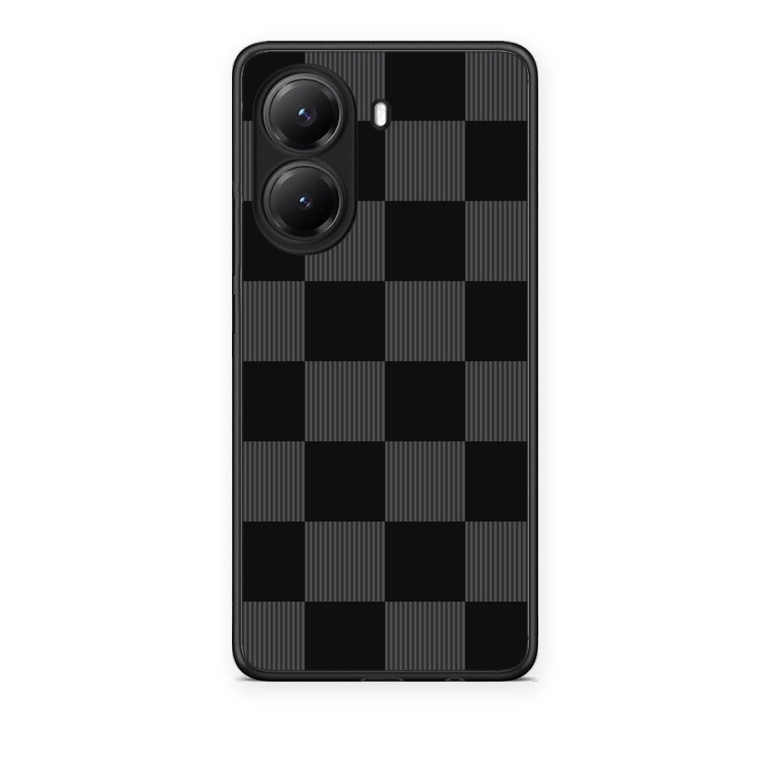 Θήκη Xiaomi Poco X7 Pro Black and Charcoal Striped Checks από τη Smartfits με σχέδιο στο πίσω μέρος και μαύρο περίβλημα | Xiaomi Poco X7 Pro Black and Charcoal Striped Checks case with colorful back and black bezels