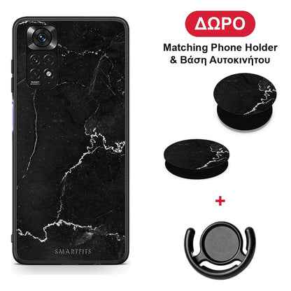 Marble Black - Xiaomi Redmi 10 θήκη + Δώρο Phone Holder & Βάση Αυτοκινήτου