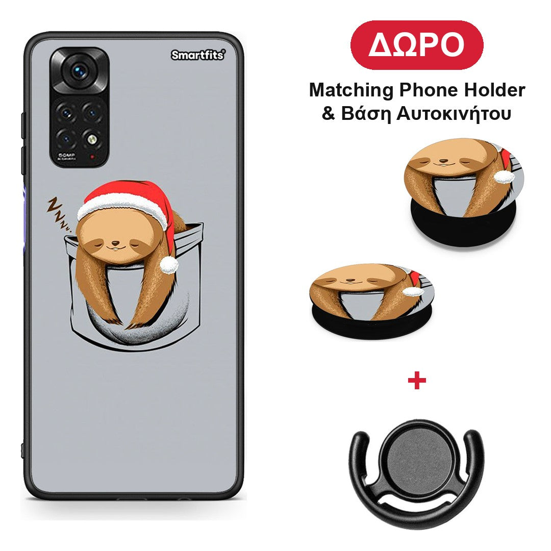 Xmas Zzzz - Xiaomi Redmi 10 θήκη + Δώρο Phone Holder & Βάση Αυτοκινήτου