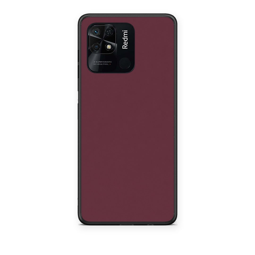 Θήκη Xiaomi Redmi 10C Muted Burgundy από τη Smartfits με σχέδιο στο πίσω μέρος και μαύρο περίβλημα | Xiaomi Redmi 10C Muted Burgundy case with colorful back and black bezels