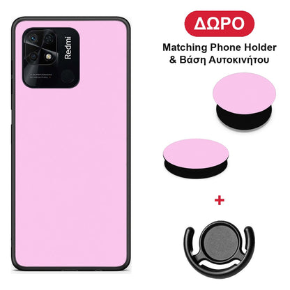 Cotton Candy Pink - Xiaomi Redmi 10C θήκη + Δώρο Phone Holder & Βάση Αυτοκινήτου