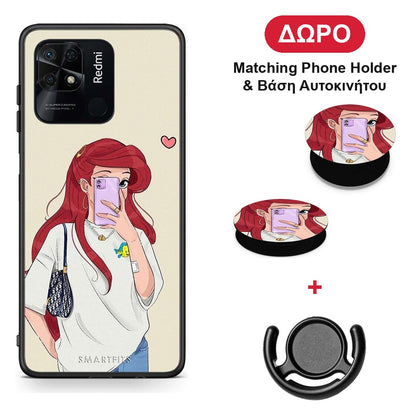 Walking Mermaid - Xiaomi Redmi 10C θήκη + Δώρο Phone Holder & Βάση Αυτοκινήτου