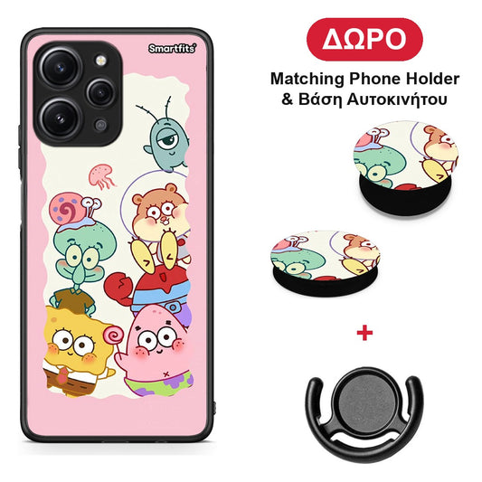 Cute Companion - Xiaomi Redmi 12 4G θήκη + Δώρο Phone Holder & Βάση Αυτοκινήτου