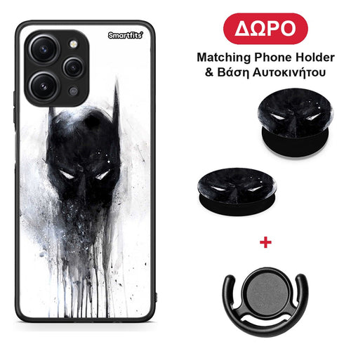 Hero Paint Bat - Xiaomi Redmi 12 4G θήκη + Δώρο Phone Holder & Βάση Αυτοκινήτου