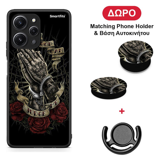 Judge By God - Xiaomi Redmi 12 4G θήκη + Δώρο Phone Holder & Βάση Αυτοκινήτου