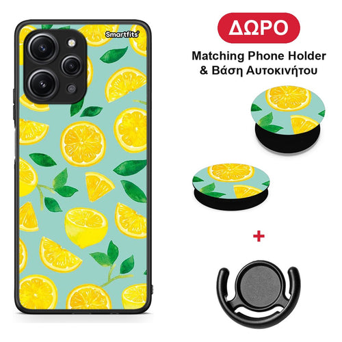 Lemons - Xiaomi Redmi 12 4G θήκη + Δώρο Phone Holder & Βάση Αυτοκινήτου