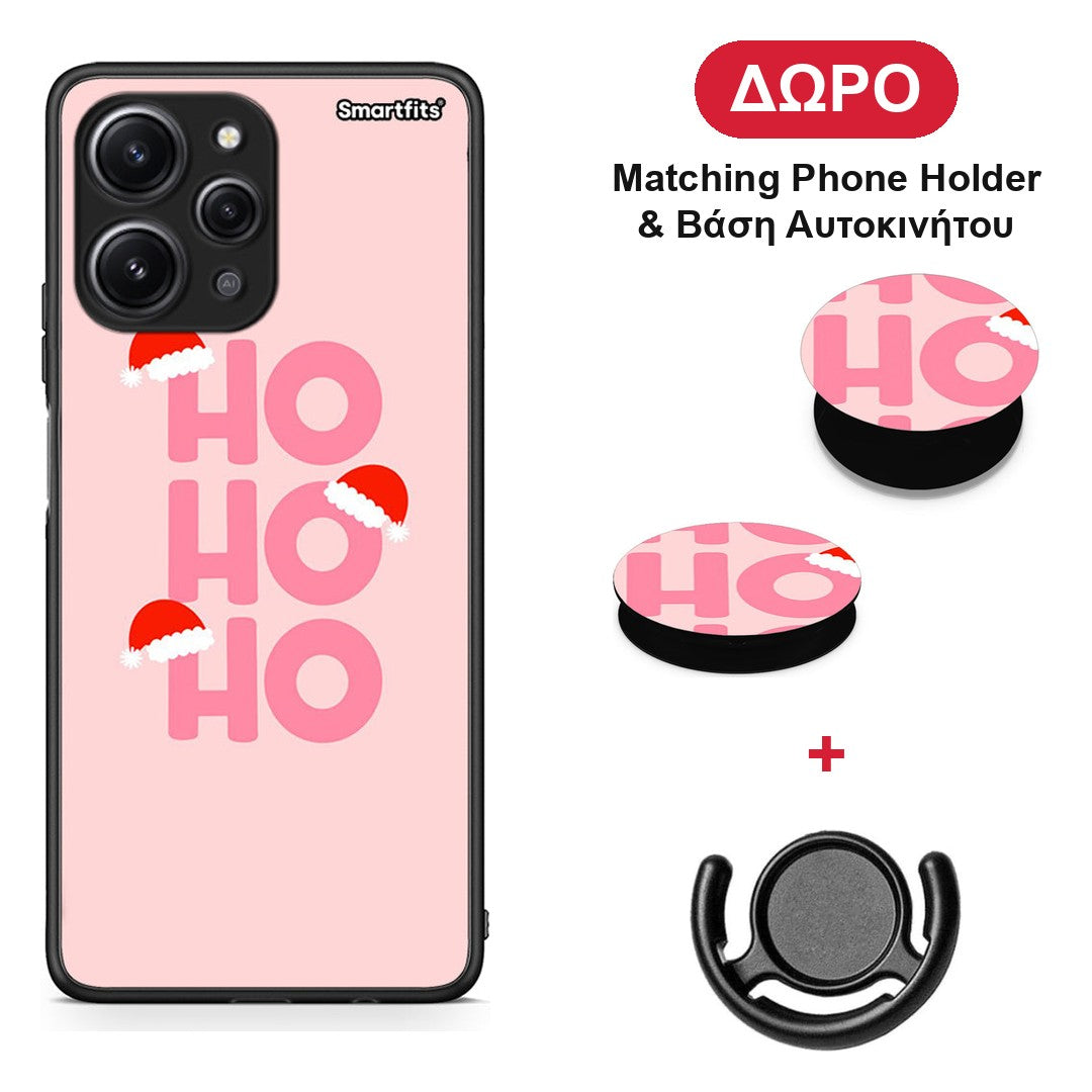 Xmas Ho Ho Ho - Xiaomi Redmi 12 4G θήκη + Δώρο Phone Holder & Βάση Αυτοκινήτου