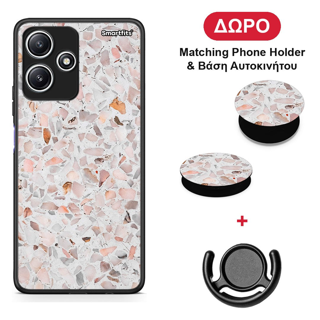 Marble Terrazzo - Xiaomi Redmi 12 5G θήκη + Δώρο Phone Holder & Βάση Αυτοκινήτου