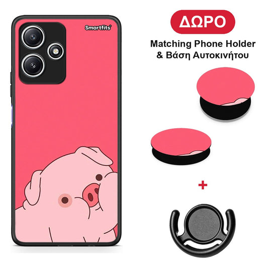 Pig Love 1 - Xiaomi Redmi 12 5G θήκη + Δώρο Phone Holder & Βάση Αυτοκινήτου