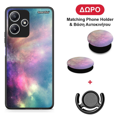Galactic Rainbow - Xiaomi Redmi 12 5G θήκη + Δώρο Phone Holder & Βάση Αυτοκινήτου