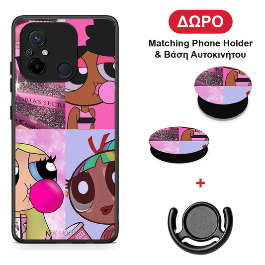 Bubble Girls - Xiaomi Redmi 12C θήκη + Δώρο Phone Holder & Βάση Αυτοκινήτου