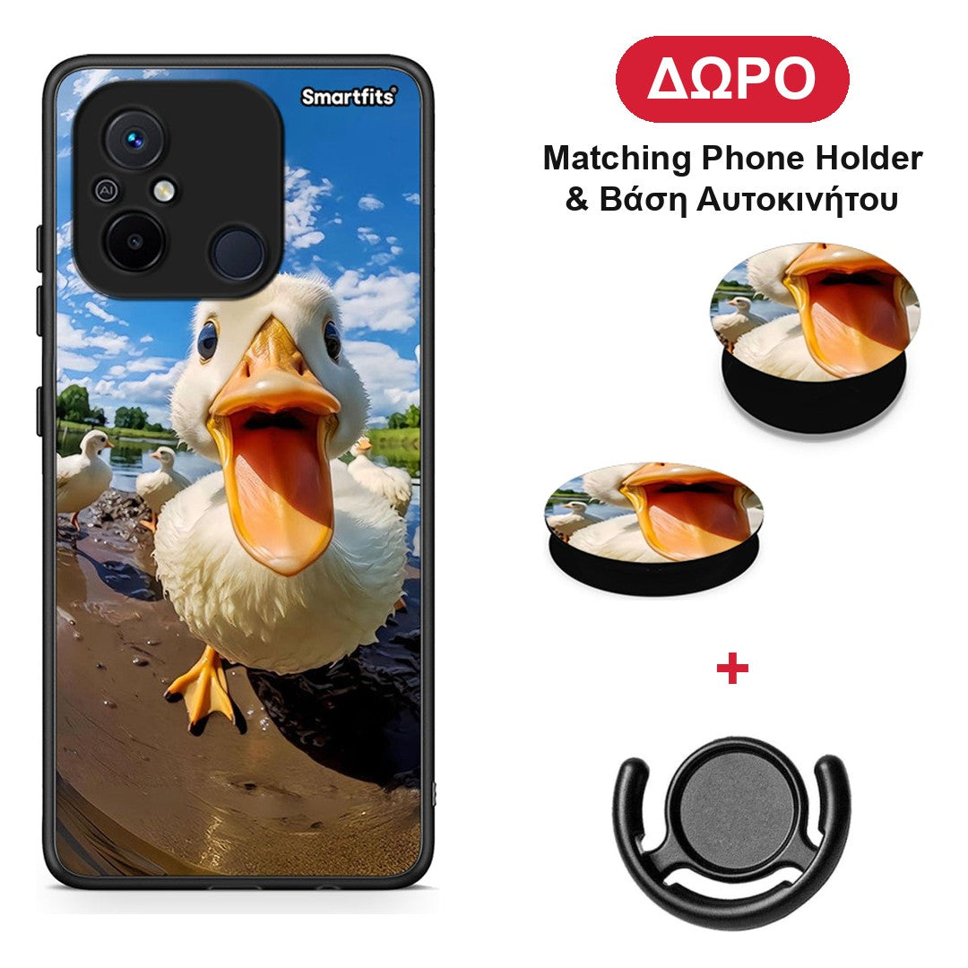 Duck Face - Xiaomi Redmi 12C θήκη + Δώρο Phone Holder & Βάση Αυτοκινήτου