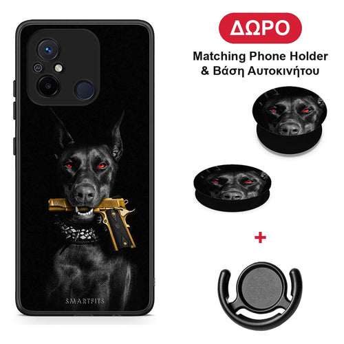Golden Gun - Xiaomi Redmi 12C θήκη + Δώρο Phone Holder & Βάση Αυτοκινήτου