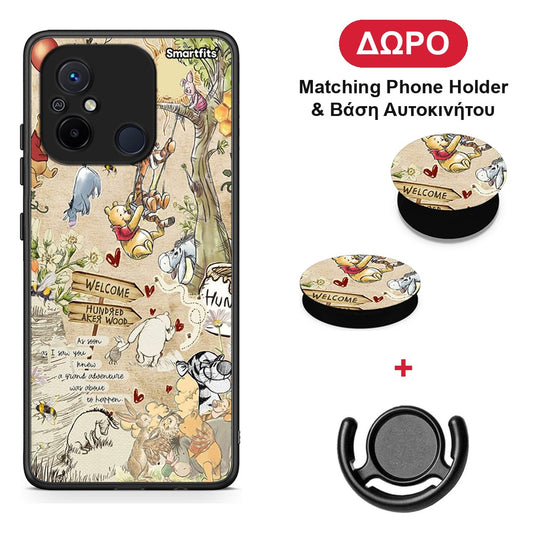 Happy Friends - Xiaomi Redmi 12C θήκη + Δώρο Phone Holder & Βάση Αυτοκινήτου
