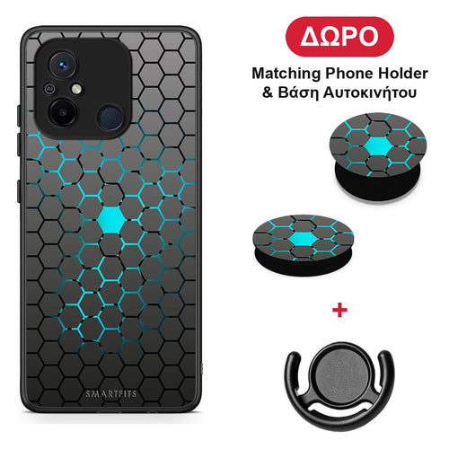 Geometric Hexagonal - Xiaomi Redmi 12C θήκη + Δώρο Phone Holder & Βάση Αυτοκινήτου