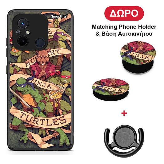 Ninja Turtles - Xiaomi Redmi 12C θήκη + Δώρο Phone Holder & Βάση Αυτοκινήτου