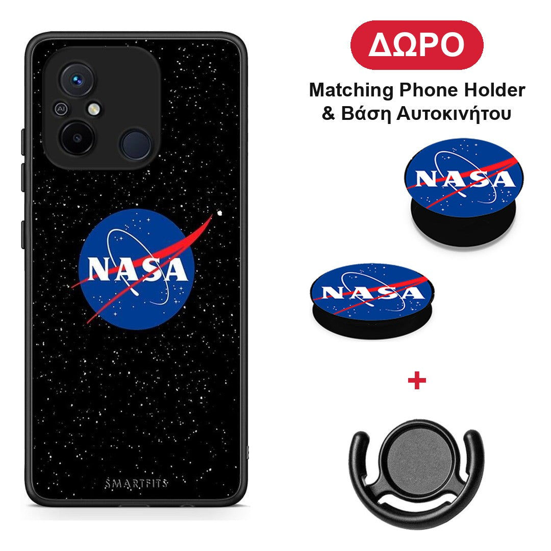 PopArt NASA - Xiaomi Redmi 12C θήκη + Δώρο Phone Holder & Βάση Αυτοκινήτου