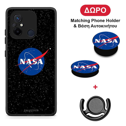 PopArt NASA - Xiaomi Redmi 12C θήκη + Δώρο Phone Holder & Βάση Αυτοκινήτου