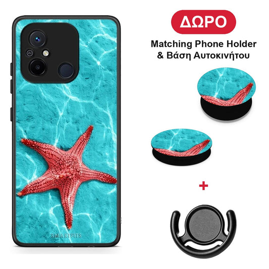 Red Starfish - Xiaomi Redmi 12C θήκη + Δώρο Phone Holder & Βάση Αυτοκινήτου