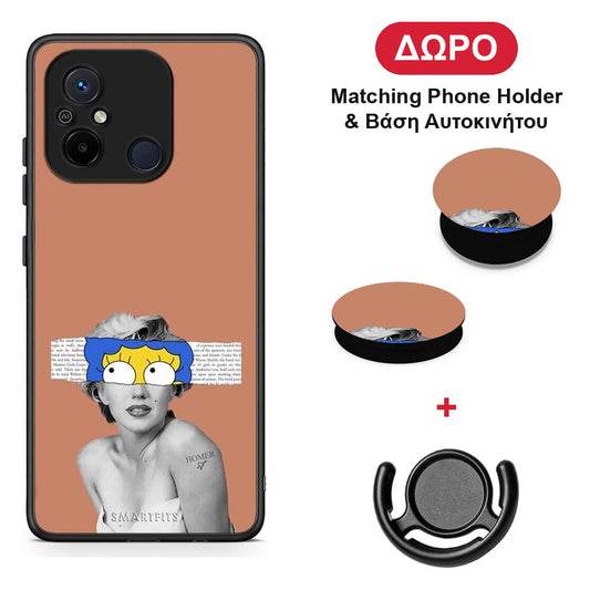 Sim Merilyn - Xiaomi Redmi 12C θήκη + Δώρο Phone Holder & Βάση Αυτοκινήτου