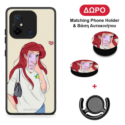 Walking Mermaid - Xiaomi Redmi 12C θήκη + Δώρο Phone Holder & Βάση Αυτοκινήτου
