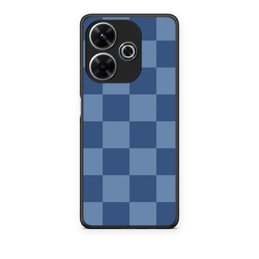 Θήκη Xiaomi Redmi 13 Denim Blue Checkerboard από τη Smartfits με σχέδιο στο πίσω μέρος και μαύρο περίβλημα | Xiaomi Redmi 13 Denim Blue Checkerboard case with colorful back and black bezels