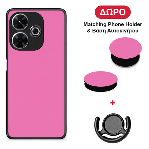 Rose Pink - Xiaomi Redmi 13 θήκη + Δώρο Phone Holder & Βάση Αυτοκινήτου