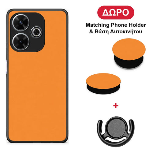 Tangerine Orange - Xiaomi Redmi 13 θήκη + Δώρο Phone Holder & Βάση Αυτοκινήτου