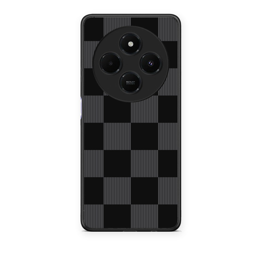 Θήκη Xiaomi Redmi 14C NFC / A3 Pro / Poco 75 4G / 5G Black and Charcoal Striped Checks από τη Smartfits με σχέδιο στο πίσω μέρος και μαύρο περίβλημα | Xiaomi Redmi 14C NFC / A3 Pro / Poco 75 4G / 5G Black and Charcoal Striped Checks case with colorful back and black bezels