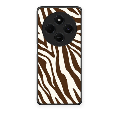 Θήκη Xiaomi Redmi 14C NFC / A3 Pro / Poco 75 4G / 5G Brown and Cream Zebra Stripes από τη Smartfits με σχέδιο στο πίσω μέρος και μαύρο περίβλημα | Xiaomi Redmi 14C NFC / A3 Pro / Poco 75 4G / 5G Brown and Cream Zebra Stripes case with colorful back and black bezels