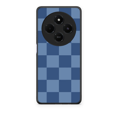 Θήκη Xiaomi Redmi 14C NFC / A3 Pro / Poco 75 4G / 5G Denim Blue Checkerboard από τη Smartfits με σχέδιο στο πίσω μέρος και μαύρο περίβλημα | Xiaomi Redmi 14C NFC / A3 Pro / Poco 75 4G / 5G Denim Blue Checkerboard case with colorful back and black bezels