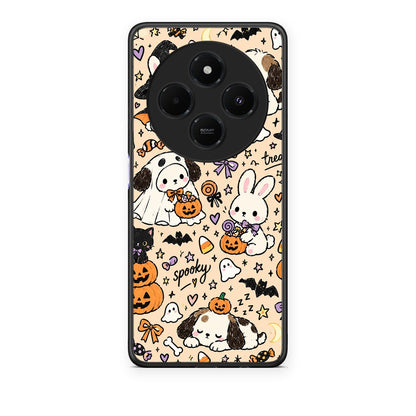 Θήκη Xiaomi Redmi 14C NFC / A3 Pro / Poco 75 4G / 5G Halloween Puppies and Friends on Cream από τη Smartfits με σχέδιο στο πίσω μέρος και μαύρο περίβλημα | Xiaomi Redmi 14C NFC / A3 Pro / Poco 75 4G / 5G Halloween Puppies and Friends on Cream case with colorful back and black bezels
