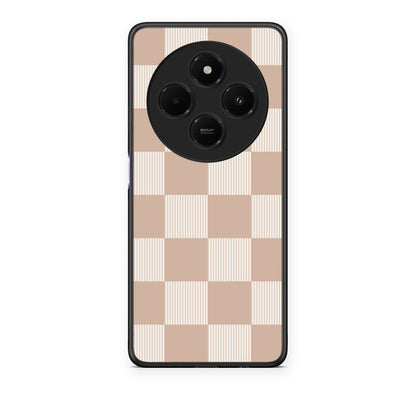 Θήκη Xiaomi Redmi 14C NFC / A3 Pro / Poco 75 4G / 5G Latte and Cream Striped Checks από τη Smartfits με σχέδιο στο πίσω μέρος και μαύρο περίβλημα | Xiaomi Redmi 14C NFC / A3 Pro / Poco 75 4G / 5G Latte and Cream Striped Checks case with colorful back and black bezels