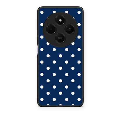 Θήκη Xiaomi Redmi 14C NFC / A3 Pro / Poco 75 4G / 5G White Small Polka Dots on Navy από τη Smartfits με σχέδιο στο πίσω μέρος και μαύρο περίβλημα | Xiaomi Redmi 14C NFC / A3 Pro / Poco 75 4G / 5G White Small Polka Dots on Navy case with colorful back and black bezels