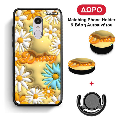 Bubble Daisies - Xiaomi Redmi 5 θήκη + Δώρο Phone Holder & Βάση Αυτοκινήτου