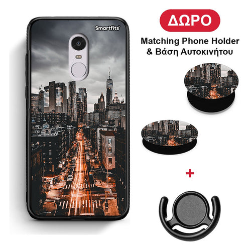 City Lights - Xiaomi Redmi 5 θήκη + Δώρο Phone Holder & Βάση Αυτοκινήτου
