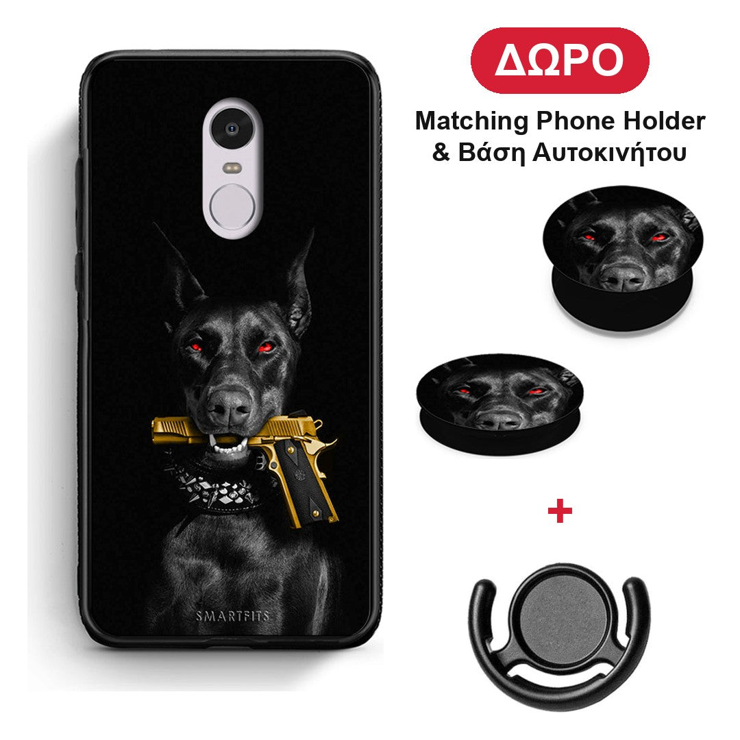 Golden Gun - Xiaomi Redmi 5 θήκη + Δώρο Phone Holder & Βάση Αυτοκινήτου