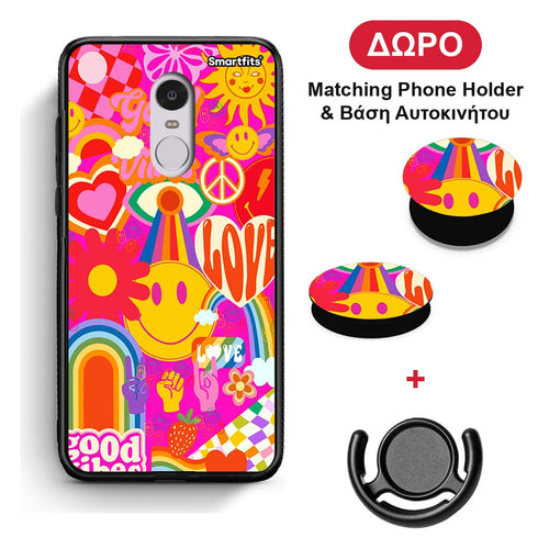 Hippie Love - Xiaomi Redmi 5 θήκη + Δώρο Phone Holder & Βάση Αυτοκινήτου