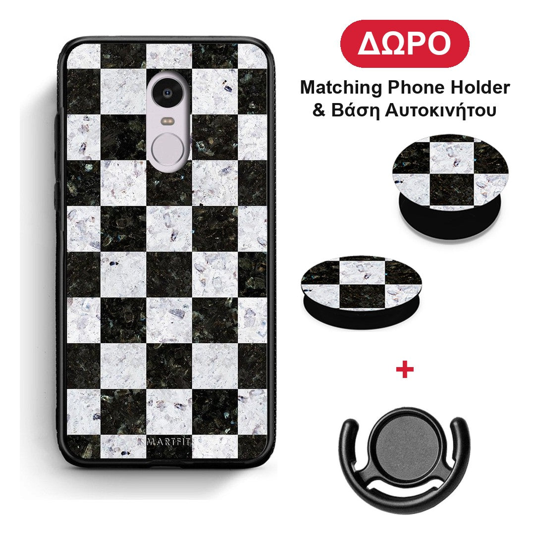 Marble Square Geometric - Xiaomi Redmi 5 θήκη + Δώρο Phone Holder & Βάση Αυτοκινήτου