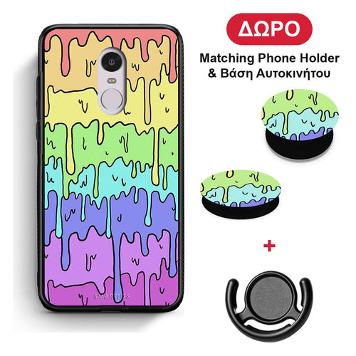 Melting Rainbow - Xiaomi Redmi 5 θήκη + Δώρο Phone Holder & Βάση Αυτοκινήτου